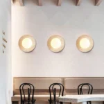 Modern Yellow Travertine Wall Lamp Wabi Sabi Style Hotel Room Bedside Entryway Corridor Retro Background Wall Lamp - Image 4