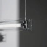 Minimalist Restaurant Art Pendant Lamp Modern Clear Glass Long Chandelier for Dining Room - Image 6