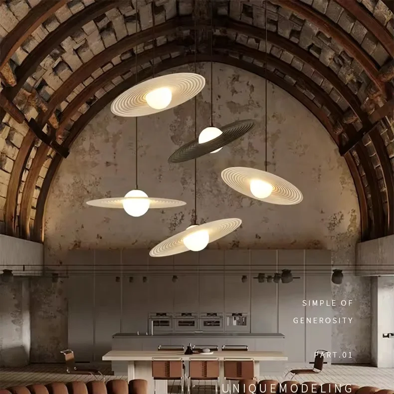 H1f1a4b3010124acd9080bc8f4a46bb11n.webp Nordic Designers Circular Dining Room Chandelier Hotel Living Room Decorative Luxury Creative Pendant Light - Image 1