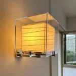 HOt Selling Square Paper LED Wall Lights Hotels Bedroom Ambient Wall Lamp for Home Decor - Image 2