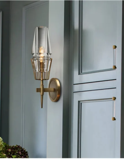 Hotel Decorative Accessories Crystal Glass Bedside Designer Nordic Aisle Corridor Wall Lamp