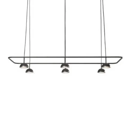 High Quality Minimalist Hotel Dining Room LED Pendant Light Creatrive Metal Art Designer Black Chandeliers