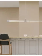 Minimalist Restaurant Art Pendant Lamp Modern Clear Glass Long Chandelier for Dining Room - Image 4