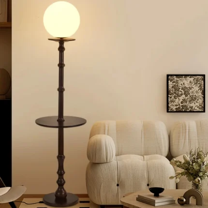 2 in 1 Wooden Table Floor Lamps for Living Room Contemporary Bedroom Stand Lamp