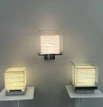 HOt Selling Square Paper LED Wall Lights Hotels Bedroom Ambient Wall Lamp for Home Decor - Image 5