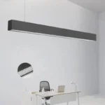 Modern Aluminum LED Long Strip Office Hanging Light Simple Restaurant Bar Ceiling Pendant Linear Batten Light Chandelier - Image 6