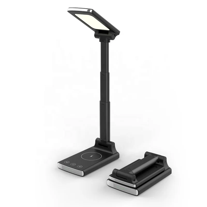 H8492b7735f724f6bac7db344efb445deg.webp 2 in 1 15W Adjustment Home Lamp Lighting Multifunction LED Desk Table Lamp Fast Charging Wireless Charger With Folding Light - Image 1