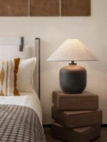 Wabi Sabi Style Ceramic Table Lamp Living Room Handmade Decoration Indoor Bedside Table Lamp Handmade Ceramic - Image 4