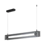 Minimalist Restaurant Art Pendant Lamp Modern Clear Glass Long Chandelier for Dining Room