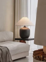 Wabi Sabi Style Ceramic Table Lamp Living Room Handmade Decoration Indoor Bedside Table Lamp Handmade Ceramic - Image 6