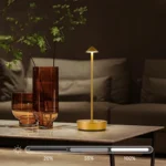 Modern Portable Cordless Restaurant Table Lamp Rechargeable with Battery Power Home Decor Luxury Metal Table Lamp - Image 4
