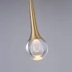 Nodric Water Drop Shape Crystal Chandelier Luxury Metal Pole Kitchen Island Pendant Lamp - Image 6