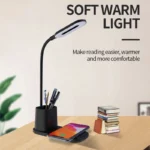 2025 New Hot Products Modern 10W Fast Wireless Charger Station LED Lamp Flexible ABS Table Lamp for Living Room & Restaurant - Image 4
