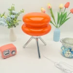 New Home Decorative Colorful Glass Table Lamp Modern Hotel Bedroom Bedside Tripod Table Lamp Girl Gift