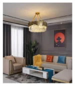 Nordic Customized Luxury Villa Restaurant Crystal Chandelier Modern Atmosphere Golden Pendant Lamp - Image 3