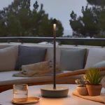 Modern Portable Cordless Restaurant Table Lamp Rechargeable with Battery Power Home Decor Luxury Metal Table Lamp