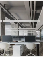 Modern Aluminum LED Long Strip Office Hanging Light Simple Restaurant Bar Ceiling Pendant Linear Batten Light Chandelier - Image 3