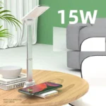 2 in 1 15W Adjustment Home Lamp Lighting Multifunction LED Desk Table Lamp Fast Charging Wireless Charger With Folding Light - Image 6