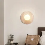 Hot Selling Retro Living Room Travertine Wall Lamps Modern Corridor Bedroom Decorative Bedside Round Wall Light - Image 3